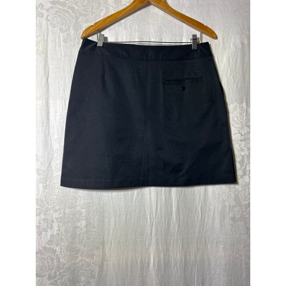 Adidas Skort 12 Black Climacool Pockets Side Zip Shorts Skirt Tennis Pickleball - Picture 7 of 12